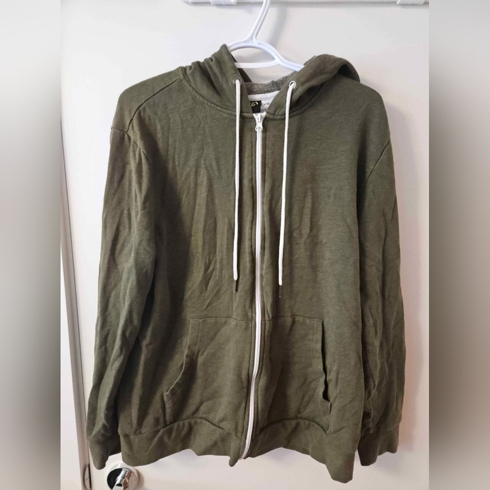 G21 Full Zip Army Green Unisex Sweater